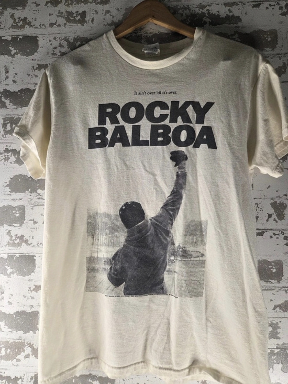 Vintage Rocky Balboa Graphic Tee Medium White Delta Pro Weight